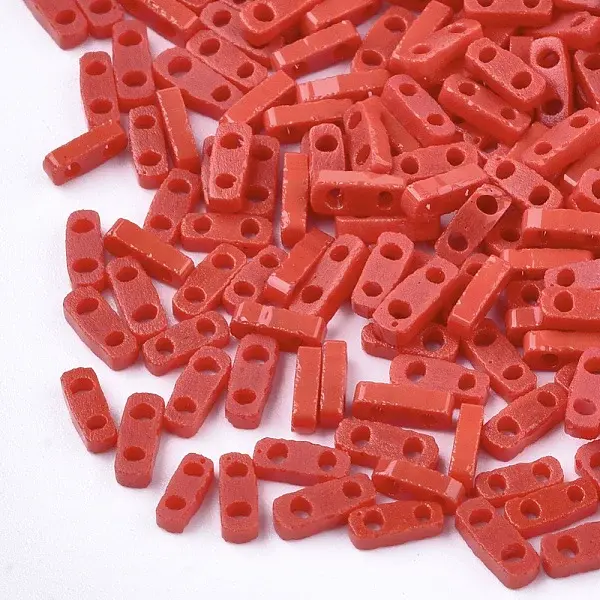 2-Hole Opaque Glass Seed Beads