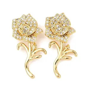 Brass Micro Pave Cubic Zirconia Pendants