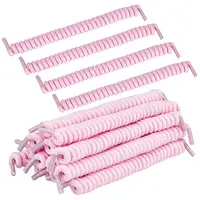 14Pcs Polyester & Rubber Latex Thread Spring Shoelaces