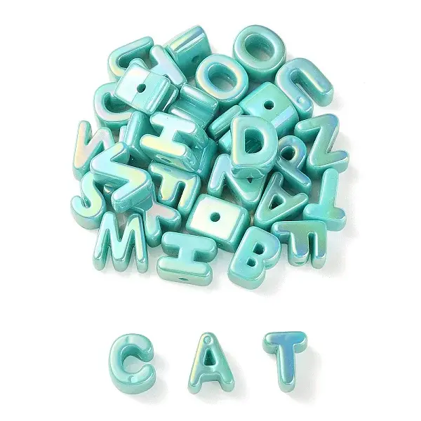 UV Plating Rainbow Iridescent Acrylic Beads