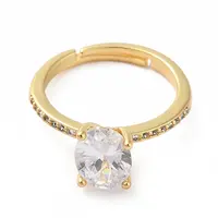 Cubic Zirconia Adjustable Ring