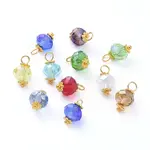 Electroplate Faceted Glass Charms