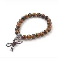 Natural Round Tiger Eye Stretch Bracelets