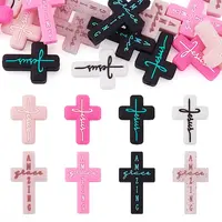 16Pcs 8 Styles Silicone Focal Beads