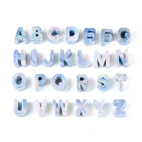 Rainbow Iridescent Opaque Acrylic Beads