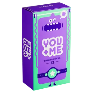 YOU ME Macho kondomy se stimulujícími vroubky 12 ks