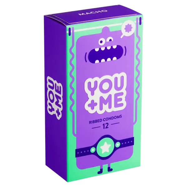 YOU ME Macho kondomy se stimulujícími vroubky 12 ks