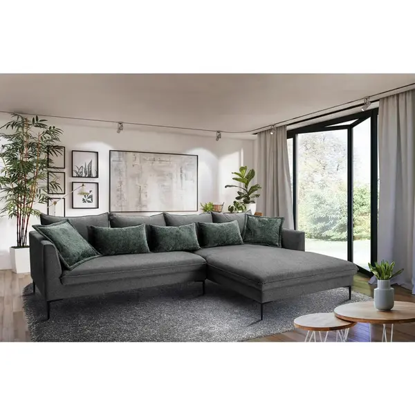 Livetastic ROHOVÁ SEDAČKA, textil, tmavě šedá