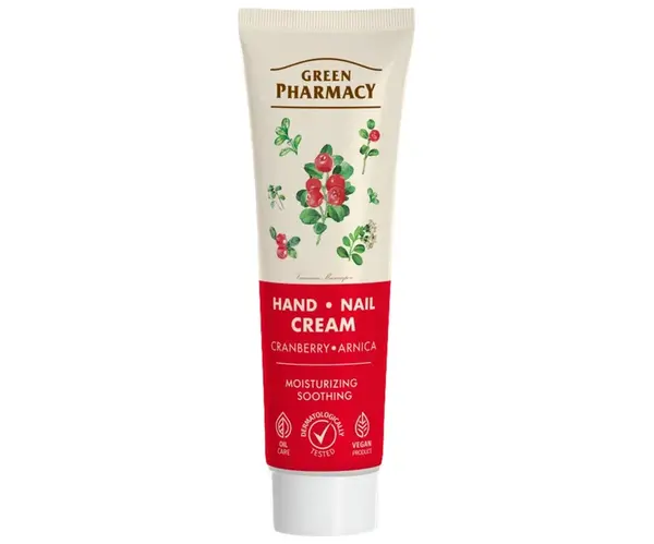 Krém na ruce a nehty s brusinkou a arnikou Green Pharmacy Hand And Nail Cream Cranberry - 100 ml