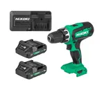 HiKOKI - 18V AKU vŕtací skrutkovač, 2x aku 2,0 ah Li-Ion, nabíjačka DS18DFWCZ