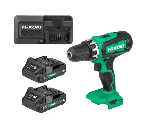 HiKOKI - 18V AKU vŕtací skrutkovač, 2x aku 2,0 ah Li-Ion, nabíjačka DS18DFWCZ