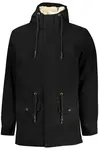 Čierna pánska parka s kapucňou