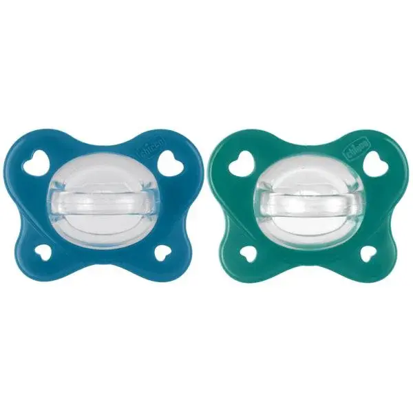 CHICCO Dudlík Physio Dual Soft silikonový chlapec 16-36m, 2 ks