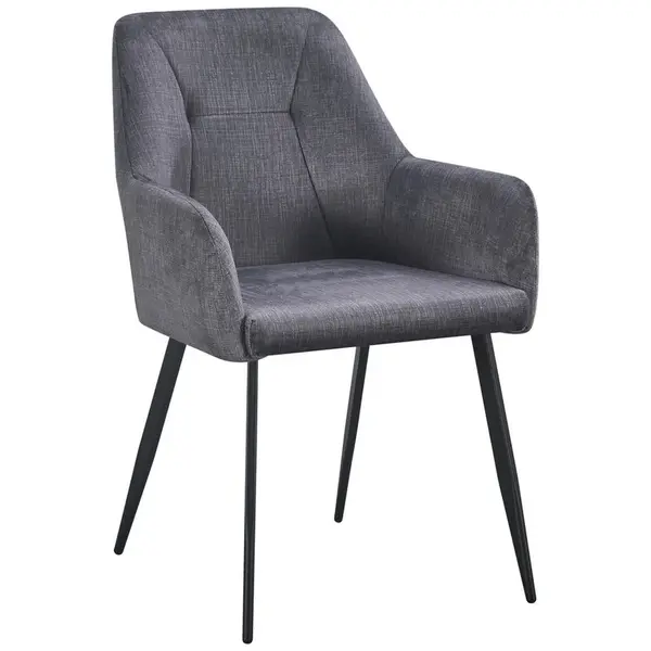 Carryhome ŽIDLE S PODRUČKAMI, železo, tkaná látka, šedá, černá