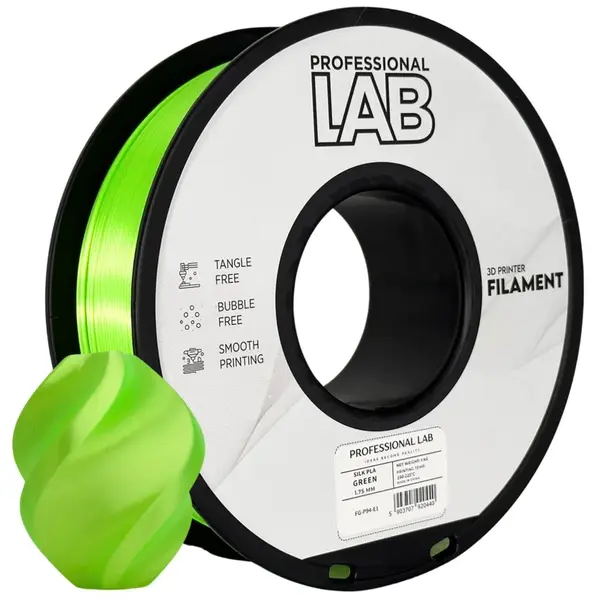 Professional Lab FG-P94-E1, 3D filament, PLA Silk, Green, 1kg, 1,75mm