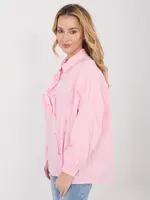 Růžová košile s volány