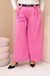 Kesi Plus Size nohavice s opaskom, ružové