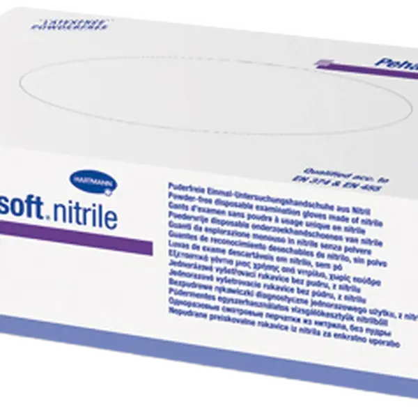 HARTMANN Peha-Soft Rukavice vyšetřovací NITRILE bez pudru nesterilní L 100 ks