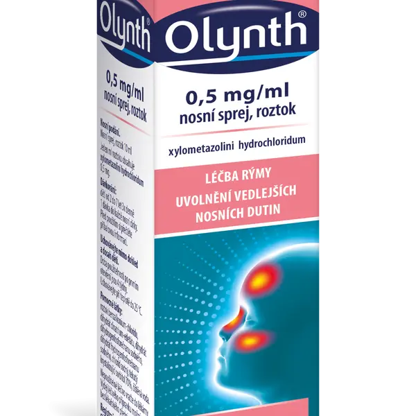 OLYNTH 0,5 mg/ml nosní sprej, roztok pro léčbu rýmy u dětí od 2 let, 10 ml