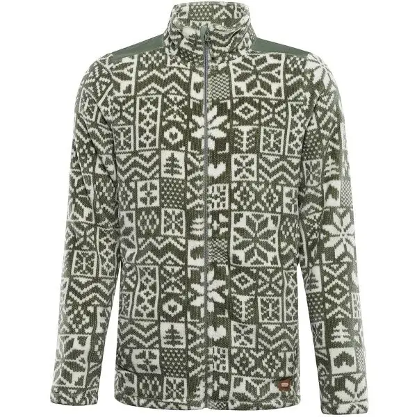 ALPINE PRO EFLIN Pánska flísová mikina, zelená, veľkosť