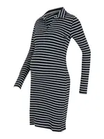 Vero Moda Maternity Šaty 'VMMSea'  tmavomodrá / biela