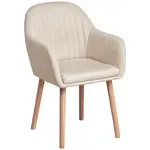 MID.YOU ŽIDLE S PODRUČKAMI, vzhled lnu, přírodní barvy, béžová