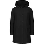 NAX ARESA Dámsky kabát s kapucňou, čierna, veľkosť