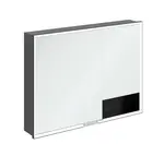 Villeroy & Boch My View+ - Zrcadlová skříňka s LED osvětlením 100x75x17 cm, 2 dvířka, černá/matná černá B48210VL