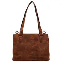 Dámska kožená kabelka cez rameno camel - GreenWood Hamid