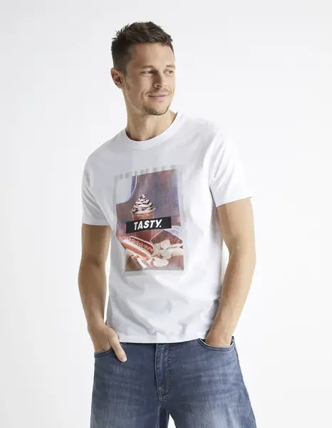 Celio T-shirt Berelax with TASTY print. - Men's