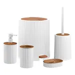 Novel SADA KOUPELNOVÝCH DOPLŇKŮ hnědá, bílá