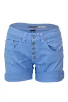 Dámske modré kraťasy s gombíkmi