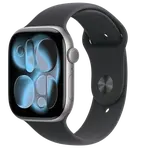 APPLE Watch 11 GPS 46mm Space Grey Aluminium Case with Black Sport Band - M/L
