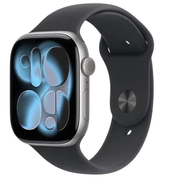 APPLE Watch 11 GPS 46mm Space Grey Aluminium Case with Black Sport Band - M/L