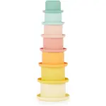 Bieco Silicone Stacking Cups Tropical Vibes stohovacie tégliky 12 m+ 7 ks