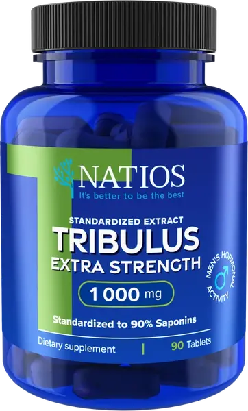 NATIOS Extrakt Tribulus, 90% saponínov, 1000 mg, Extra Sila 90 kapsúl