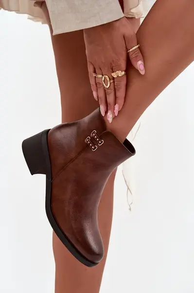 Dámske členkové čižmy na blokovom podpätku