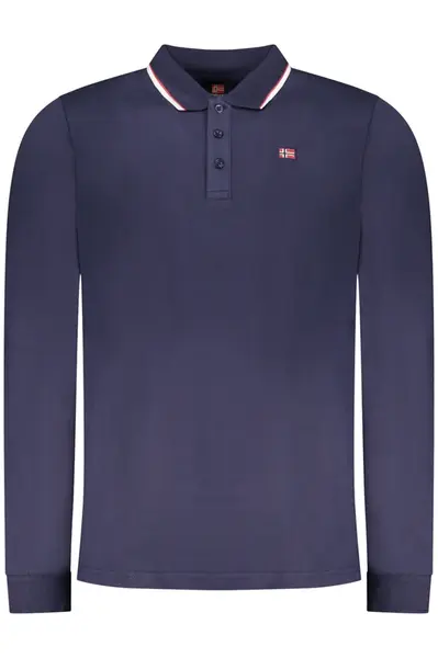 NORWAY 1963 MEN&#39;S LONG-SLEEVED POLO SHIRT, BLUE