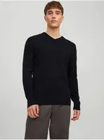 Černý pánský basic svetr Jack & Jones Basic - Pánské