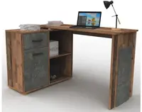 Rohový psací stůl Andy, vintage optika dřeva