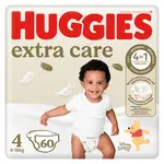 HUGGIES Dětské plenky Extra Care 4 velikost 8-16 kg 60 kusů, poškozený obal