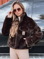 Hnědý kožešinový kabát