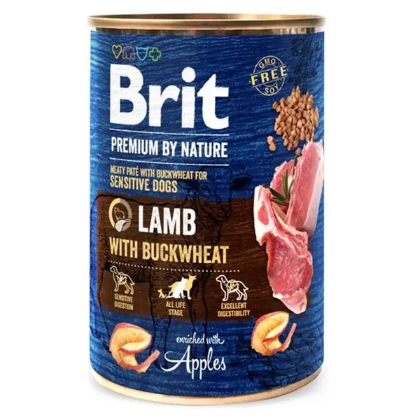 BRIT Premium by Nature Lamb & Buckwheat konzerva pro psy, Hmotnost balení: 800 g