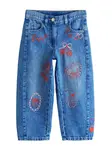 Next Džínsy  modrá denim / ružová / červená