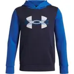 Under Armour RIVAL FLEECE COLORBLOCK Chlapecká mikina, tmavě modrá, velikost XS