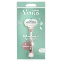 GILLETTE Venus Deluxe Smooth Sensitive  Holící strojek pro ženy + Náhradní hlavice 1 kus
