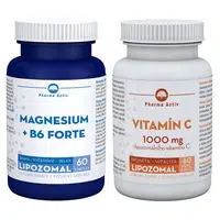 PHARMA ACTIV Magnesium + B6 FORTE 60 tobolek + Vitamín C 1000 mg 60 tobolek