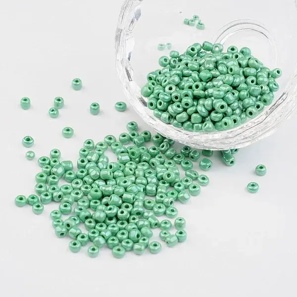 DIY Craft Beads 8/0 Opaque Colors Lustered Round Glass Seed Beads