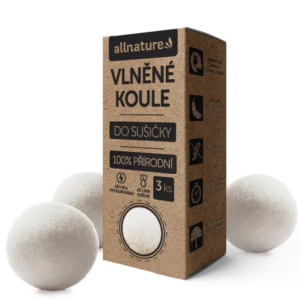 ALLNATURE Vlněné koule do sušičky 3 kusy