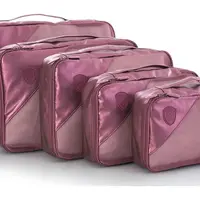 Heys Metallic Packing Cube 5pc Burgundy